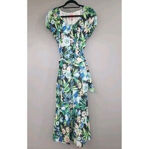 NEVER WORN $328 Kate Spade NY Maxi Dress Full Bloom Belted Mult Sz XS TROPICAL
